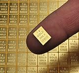2 Gramm / 2g Gold bestehen aus 2x 1g (1 Gramm) Goldbarren 999,9 Feingold/Minibarren/Mini Goldbaren/Tafelbarren/Gold Barren/Tafel - 24 Karat - teilbar- in CombiBar Blister